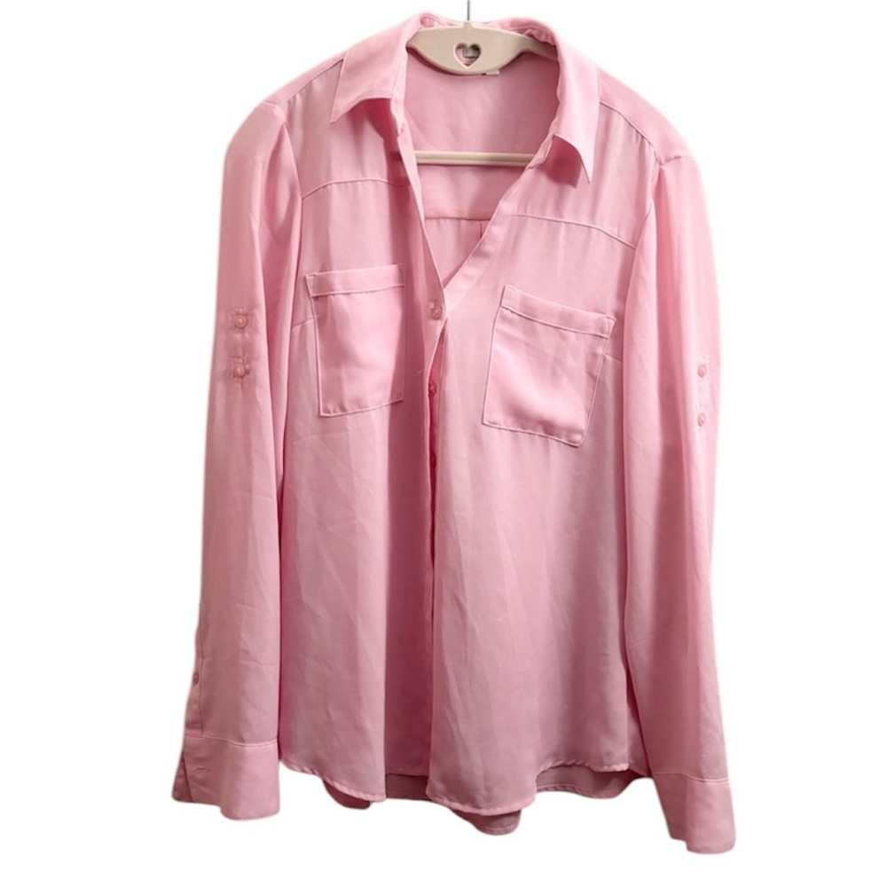 Express Light Pink Button-Down Shirt